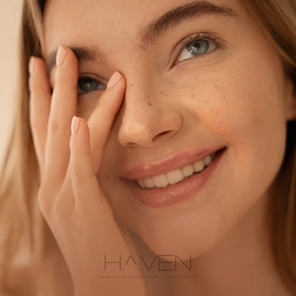 Female happy with results of Botox at Haven Permanent Cosmetics & Aesthetics in Gig Harbor, WA