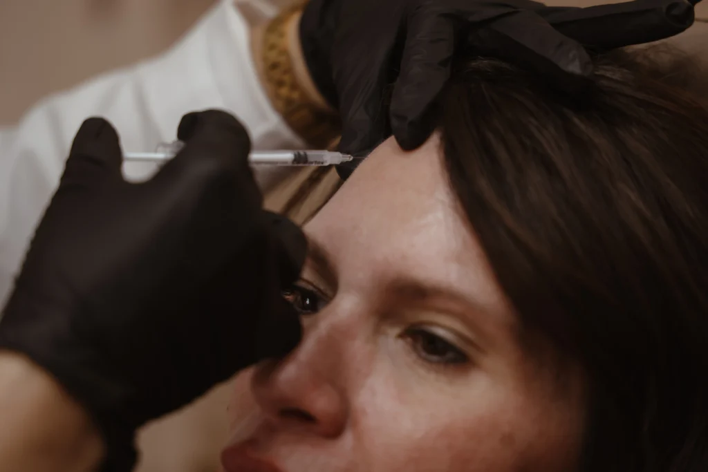 A Female getting Dysport Injection at Permanent Cosmetics and Aesthetics in Gig Harbor, WA